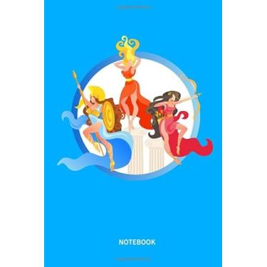 Imagem de Notebook: Greek Godess Athena Hestia Artemis Blank Lined Notebook Journal or Diary