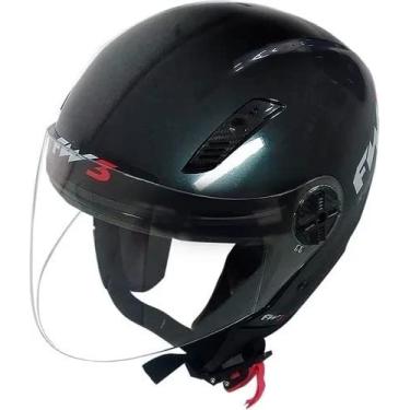 Imagem de Capacete FW3 X OPEN PRETO BRILHANTE CLASSIC 60 COM VISEIRA CRISTAL