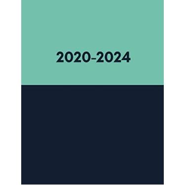 Imagem de 2020-2024: Pastel 5 Year Calendar Planner| Five Year Monthly, Multi-Year Long Term Daily Agenda Diary For To-Do’s And Goals| Stylish Teal Navy Cover