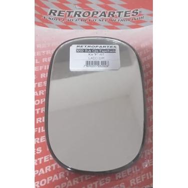 Imagem de Espelho Retrovisor Direito com Lente de Vidro e Base, Compatível com Ford Ka, 1997-2007, Lado Passageiro