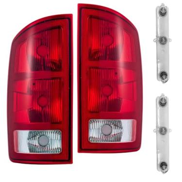Imagem de WEISIGAO Luzes traseiras com placa de circuito para Dodge Ram 2002 2003 2004 2005 2006 pickup 2003 2004 2005 2006 Dodge Ram 2500 3500; lâmpadas de freio traseiro com placa de conector e lâmpadas