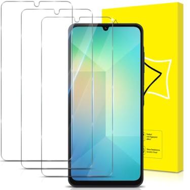 Imagem de GiiYoon - Pacote com 3 protetores de tela para Samsung Galaxy A06 vidro temperado [cobertura total HD] [fácil instalação] [resistente a arranhões] [dureza 9H] película protetora
