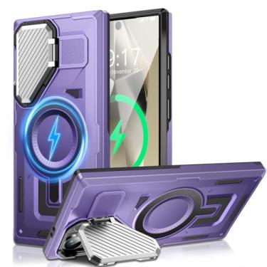 Imagem de WASTROYAL Capa com suporte de câmera para Galaxy S19 Ultra, [compatível com MagSafe] [capa de lente] versão 2024 capa protetora macia de grau militar para Samsung Galaxy S19 Ultra 6,9 polegadas homens