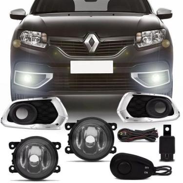Imagem de Kit Farol de Milha Completo Renault Sandero 2015 16 17 18 19 Auxiliar 