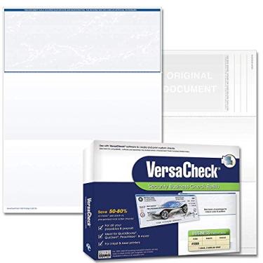 Imagem de VersaCheck Cheques seguros - 500 cheques de voucher empresarial em branco - Blue Prestige S - Forma de 500 folhas #1000 - Verifique no topo