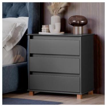 Imagem de Comoda Roupa Quarto Bebe Casal Sapateira 3 Gaveteiro Retrô - EJ MOVEIS