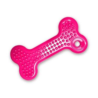 Imagem de Brinquedo São Benedito Pet Osso Maciço com Cravo Rosa para Cães - Tama