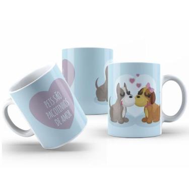 Imagem de Caneca Cerâmica Branca 325ml  Animais Estimação Pet - Mecolour