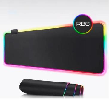 Imagem de Mousepad Gamer Rgb 80x30cm 11 Efeitos Led - BELLATOR