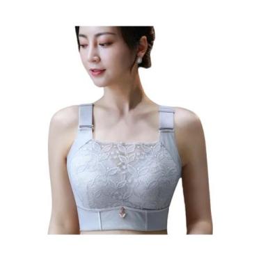 Imagem de Sutiã Push Up de Renda Sexy - Sem Costura, Decote em V e Bojo Completo