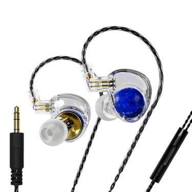 Imagem de CCA Fones de ouvido ND Planet IEM: drivers magnéticos duplos de 12 mm, fones de ouvido para jogos HiFi com cabo destacável de 2 pinos, monitores intra-auriculares com isolamento de ruído para músico