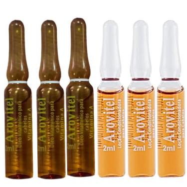 Imagem de Arovitel Extrato de Jaborandi + Vitamina A 2ml (5 de cada)