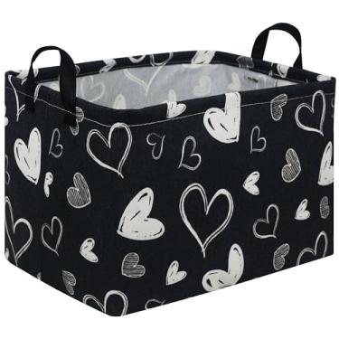 Imagem de FXOCSHE Cesta De Presente Retangular Preta, Cesta De Roupa Suja Para Berçário, Cesta De Presente Para Meninas Negras, Caixa De Armazenamento De Brinquedos Para Crianças, Decoração De Quarto Com Cora