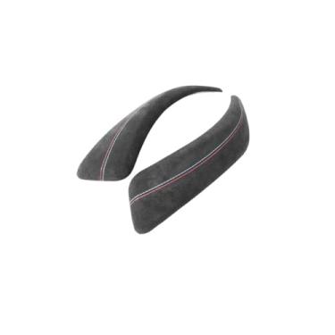 Imagem de 2PCS Fibra de carbono Carro Interior Maçaneta Da Porta Guarnição Puxador Painel de Agarrar Alça Capa Compatível Para BMW F20 F21 Série 1 Envoltório Acessórios Interiores Do Carro(Black 9002)