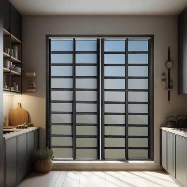 Imagem de Porta de Correr com Travessas 4 Folhas Moveis 210 X 240 Elite com Fech