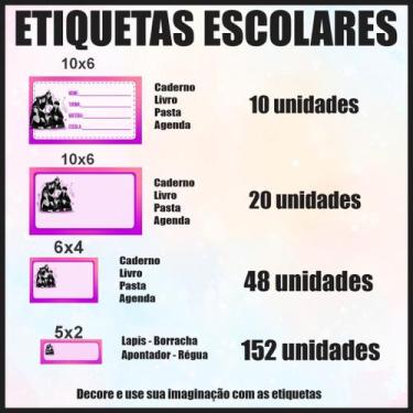 Imagem de Etiqueta Adesiva Escolar em Vinil Tema Personagem FREE FIRE - Dekal De