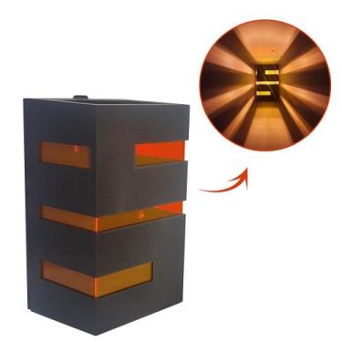 Imagem de Kit com 2 Arandela de Parede + Lente Colorida Com Lâmpada Led - Metais