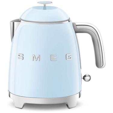 Imagem de 50s Mini Chaleira Elétrica 800 mL Aço Inoxidável 1400W, Pastel, 220v, SMEG KLF05, Azul