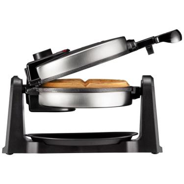 Imagem de Máquina de, rotativa, 1080W, prata e preto, 110v, CHEFMAN Rotating Belgian Waffle Maker, Prateado