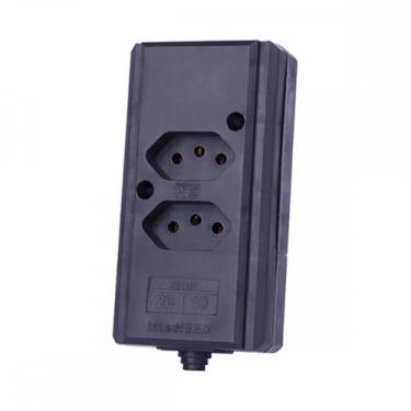 Imagem de Tomada Barra Intern.A Dupla 2P+T 20A Preto - INTERNEED, Preto