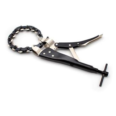 Imagem de iDili Cortador de tubo de corrente resistente Alicate de travamento de tubo de escape de carro alicate de corte de aço de liga de aço intervalo de diâmetro de corte 19-76 mm