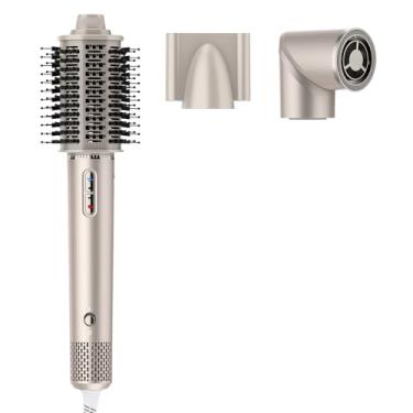 Imagem de Fentgo Escova de volume para secador de cabelo: Escova de ar quente de alta velocidade com alisador - escova para soprar a 110 000 rpm - secador multi styler de 1400 W para secagem rápida (Orelha R