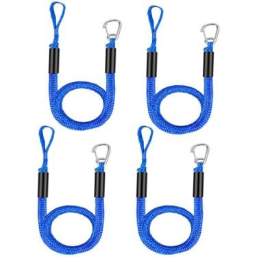 Imagem de Linhas de doca elástica para barco, corda de amarração com clipe de aço inoxidável, cordas de barco para ancoragem, acessórios de barco, terno para PWC, caiaque, jet ski, Seadoo, WaveRunner, pontão