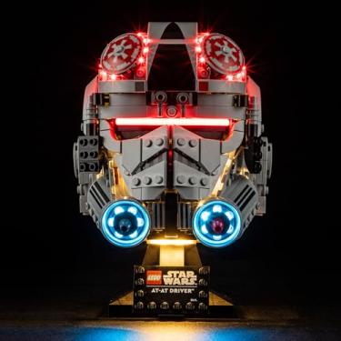 Imagem de BRIKSMAX Kit de luz para capacete de motorista Lego-75429 AT-AT - Iluminação LED compatível com Lego Star Wars conjunto de montar - não inclui o conjunto Lego