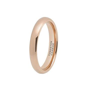 Imagem de Anel de casamento unissex de 1 mm, 2 mm, 3 mm, 4 mm, 5 mm, 6 mm, 7 mm, 8 mm, branco de tungstênio, ouro amarelo/ouro rosa/preto, polido, confortável, tamanho 3 a 17