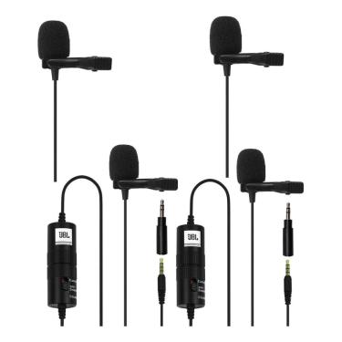 Imagem de Kit 4 Microfones de Lapela jbl CSLM20B Bateria - Preto