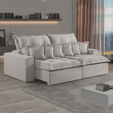 Imagem de Sofá Retrátil e Reclinável 250cm com 6 Almofadas M144