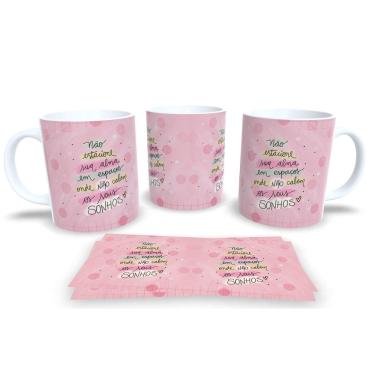 Imagem de Sonhos e Flores Caneca de Porcelana Perfeita para Começar o Dia