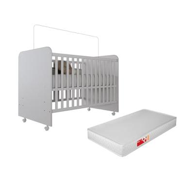 Imagem de Cama Berço Mini Cama Americano Com Rodizios E Colchão Inocencia Menino Menina Quarto Bebê Criança