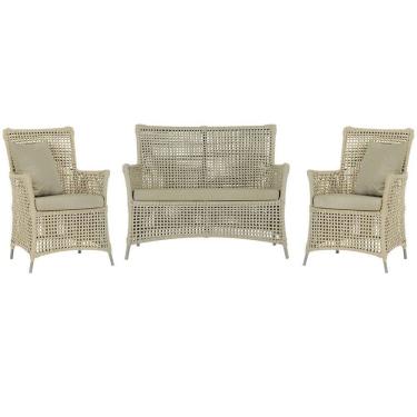 Imagem de  Jogo Sofá e 2 Poltronas de Área Igapó Alumínio