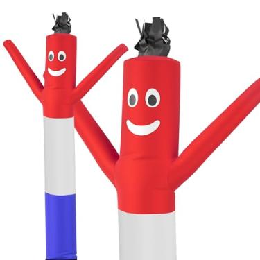 Imagem de LookOurWay Air Dancers Wacky Waving Inflatable Tube Man Attachment - 2,8 m de altura Publicidade Air Dancer Waving Man Inflável Tube Guy - Soprador não incluído - Vermelho/Branco/Azul