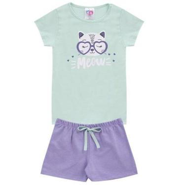 Imagem de Conjunto de Verão Infantil Feminino Meow - KK Kids, 8, Verde