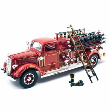 Imagem de Miniatura caminhão de bombeiro mack type 75 1938 escala 1/24 - Lucky M