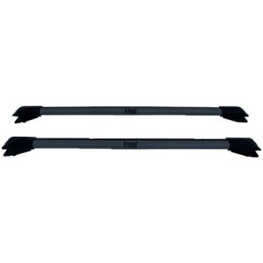Imagem de Rack Teto Travessa Aluminio 75kg Kiussi Longarina Preto PAR