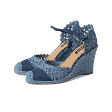 Imagem de Nine West Sandália feminina Mckinly Espadrille Wedge, Jeans azul, 35