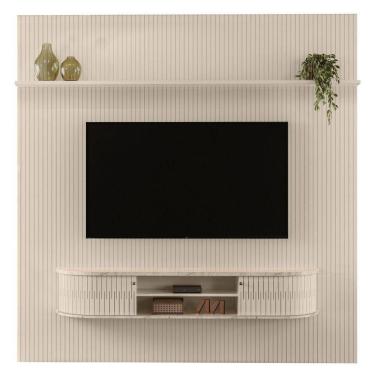 Imagem de Painel Home Suspenso Tv 75 Polegadas New Bugatti Calacata Off White Madetec