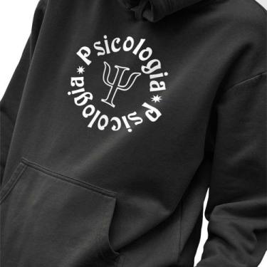 Imagem de Blusa Moletom Masculino Estampado Psicologia em Algodão Fio 30.1 Pente