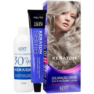 Imagem de Coloração keraton selfie -  9.8 louro muito claqro pérola  - baixa con