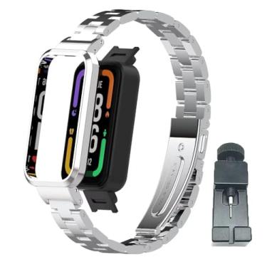 Imagem de T-BLUER Pulseira de substituição de aço inoxidável para Xiaomi Redmi Smart Band Pro para Xiaomi Redmi Smart Band Pro