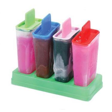 Imagem de 4 Forma para Fazer Sorvete, Picolé Picoleteira Palito Caseiro - Happy 