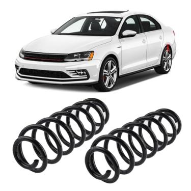 Imagem de SAOKNCE Kit de mola helicoidal traseira de 2 peças compatível com Volkswagen 2005-2018 Jetta, 2007-2016 Eos, 2012-2019 Passat Beetle, 2006-2009 Rabbit 2010 2013-2014 Golf GTI, 2013 Golf R Replace# 1KK