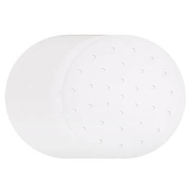 Imagem de HARFINGTON 400 peças de forros de fritadeira a ar, forros redondos de bambu com furos, folhas de papel pergaminho perfurado antiaderente, papel vaporizador descartável para fritadeiras a ar, cesta a