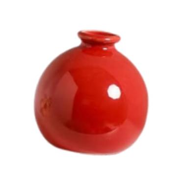 Imagem de IEUDNS Vaso de plantas, vaso de flores, mesa, pequeno arranjo floral, de flores, presente para casa, sala de estar, prateleira, mini decoração, decoração, Vermelho