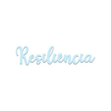 Imagem de Arte Resiliência 38cmx9cm - Cria Arte Laser Azul Claro