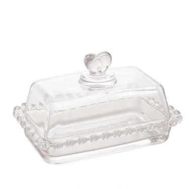 Imagem de Manteigueira Lyor Cristal Com Borda De Coração