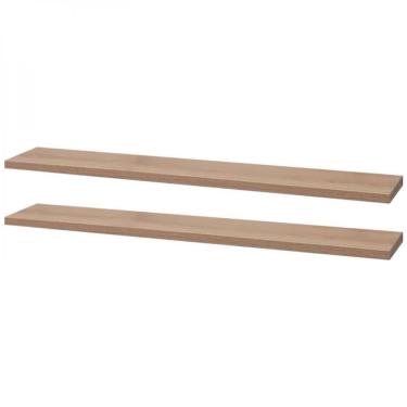 Imagem de Kit 2 Prateleiras 50 X 25cm Carvalho Com Mão Francesa